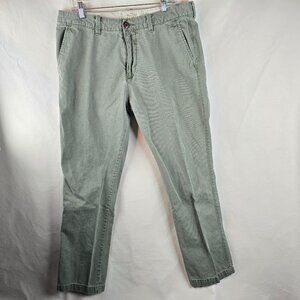 Hollister Pants Mens 36x32 Green Chino Khaki Straight Casual Preppy Normcore A27